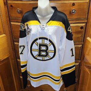 Reebok NHL Boston Bruins 2011 Stanley Cup Campions Hockey Jersey ( #17 LUCIC)